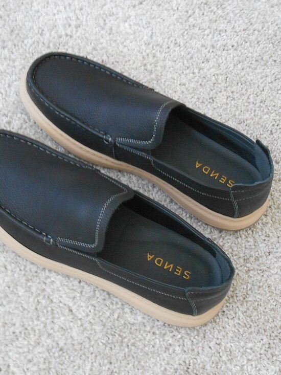 Sen Da Men\'s Black Soft Leather slip on Shoe\'s size 10.5 = size 10 main image 9